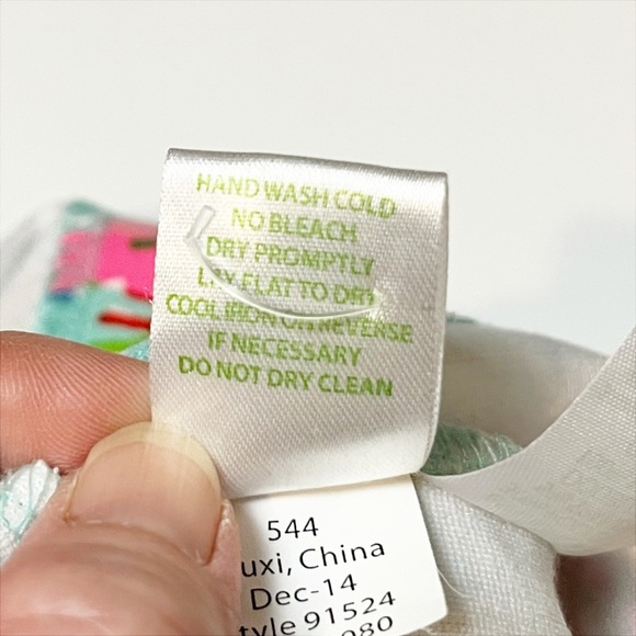 Lilly Pulitzer Charlene Dress Large In the Vias pink green tropical floral shift - Picture 15 of 16